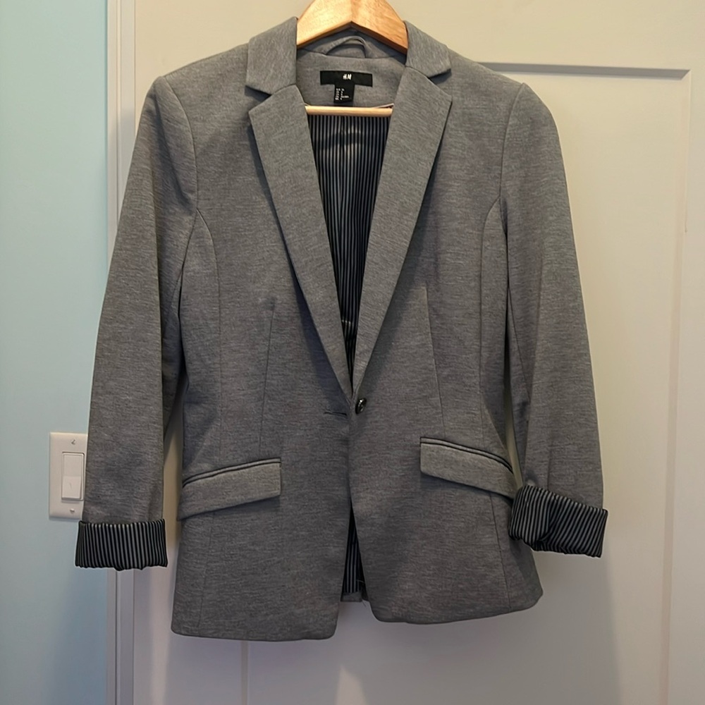 Grey suit blazer